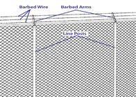 3つの繊維の熱い浸された電流を通されたBarbワイヤー エクステンション・アームのBarbワイヤー サポート