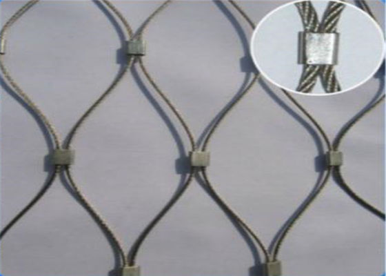 建築金属線ロープの網、ひだを付けられたステンレス鋼ケーブルの網