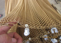 耐久性の開きの装飾的な金属の網の飾り布の金のアルミニウム コイルの網