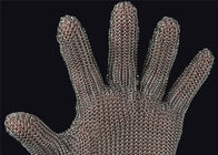 5つの指のステンレス鋼の切られた抵抗力がある手袋、金属肉切断の手袋