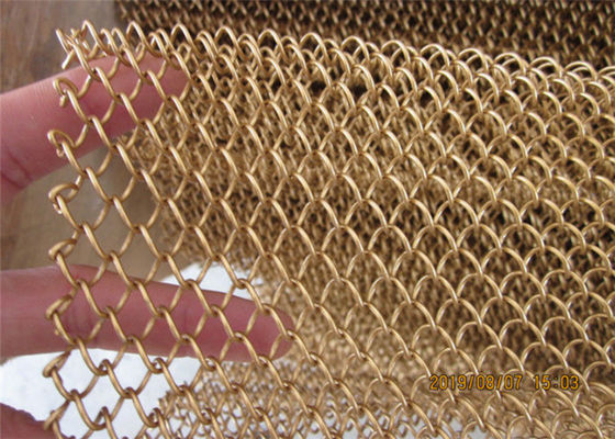 耐久性の開きの装飾的な金属の網の飾り布の金のアルミニウム コイルの網